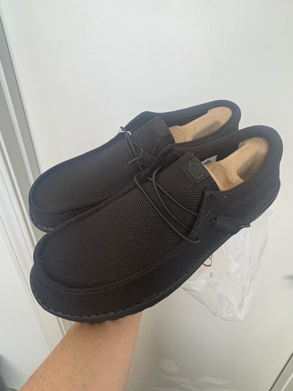 HEY DUDES Black Men's Slip-On Casual Shoes - NWT